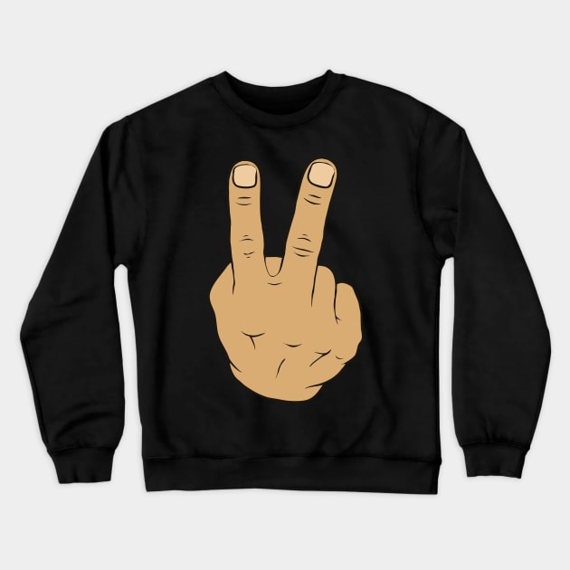 Two Fingers Crewneck Sweatshirt by DementedDesigns